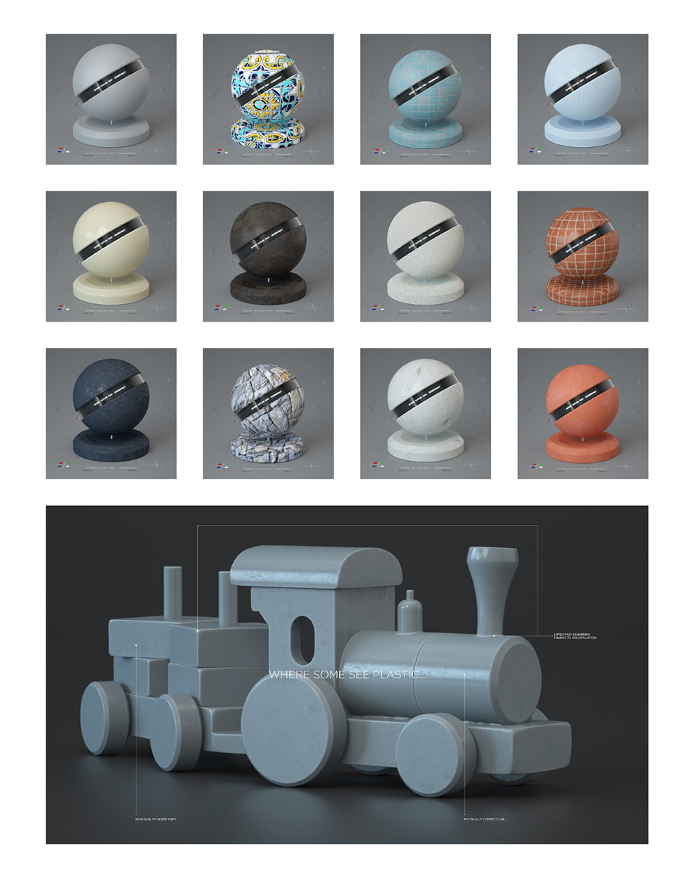 100个C4D Octane玻璃钢铁布料塑料大理石木纹材质球预设合集 - C4D之家 - 5.jpg