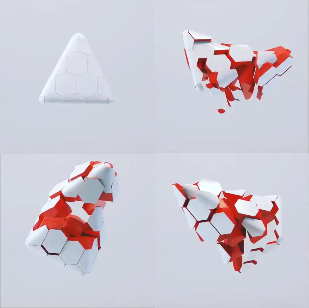 C4D金子塔破碎动画教程 Wobbeling Pyramid (Cinema 4D Tutorial)