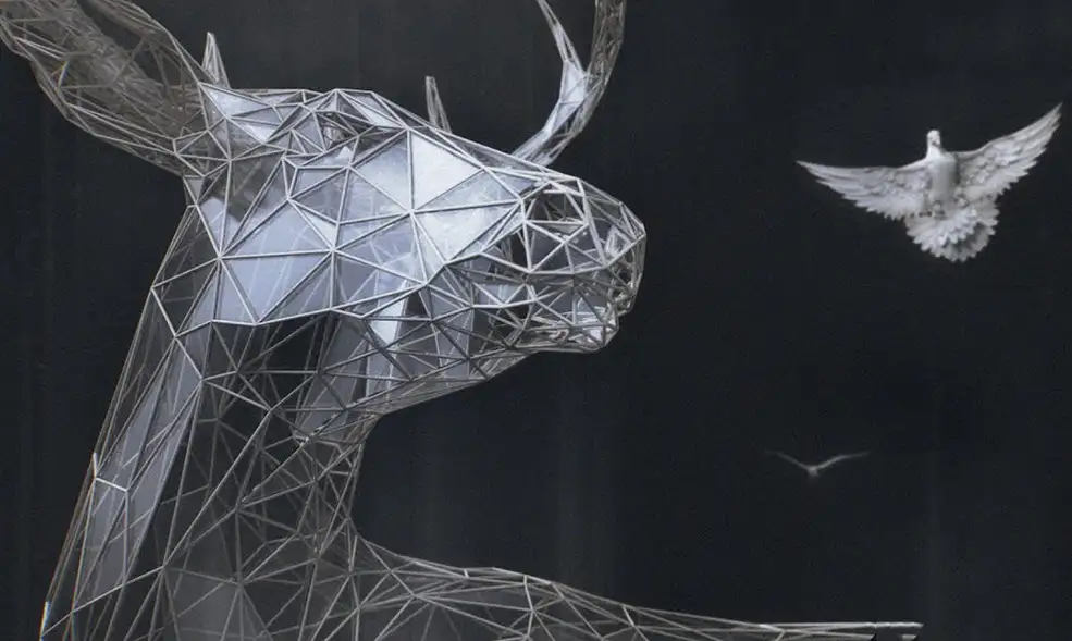 C4D R20低边形透明鹿教程Cinema 4D R20 Quick Low Poly Stylisation