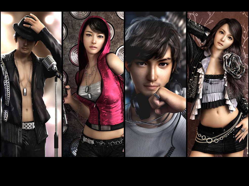 60个C4D真人写实舞蹈网游《星世界(NurienMstar)》游戏模型合集 4