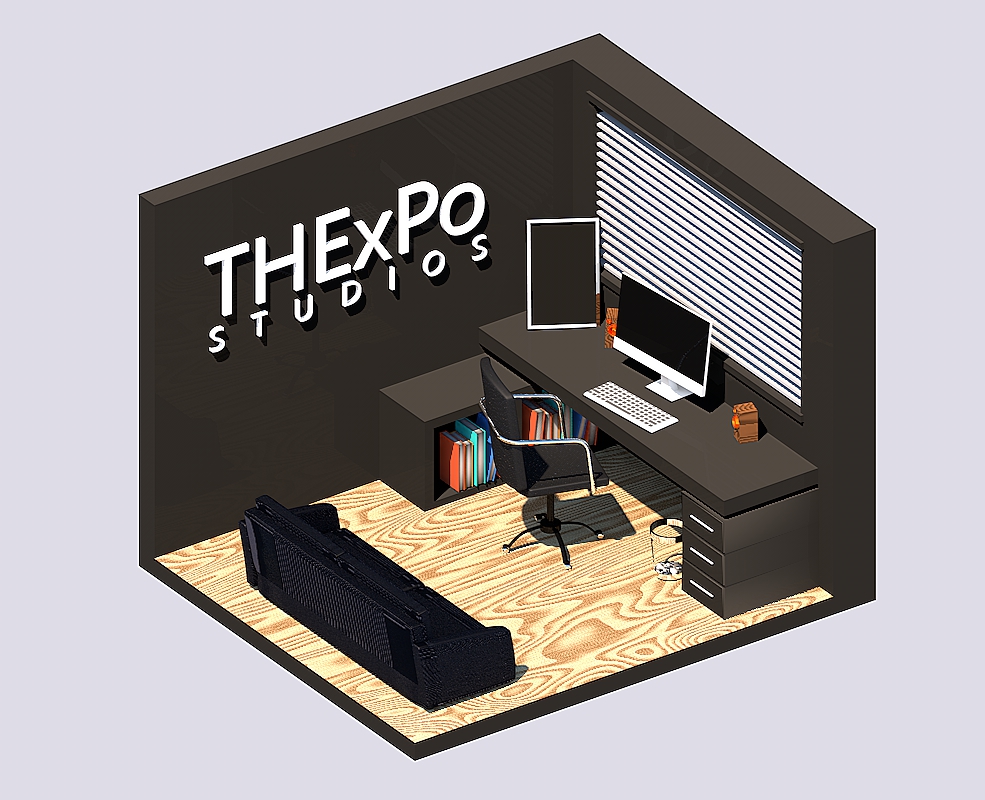 等距卡通办公室C4D模型 Isometric Office - C4D之家 - isometric office.jpg