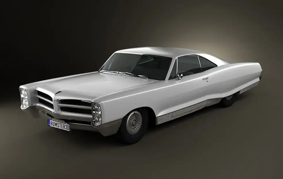 庞蒂亚克汽车C4D模型 Pontiac Bonneville Hardtop 1966 3D Model