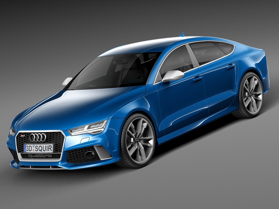 奥迪RS7 2016款汽车C4D模型 Audi RS7 Sportback Performance 2016 3D Model