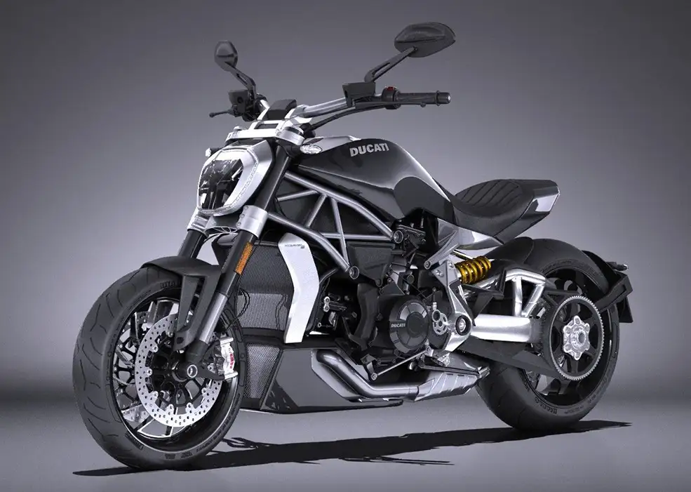 杜卡迪大魔鬼摩托车C4D模型 Ducati X-Diavel 2016 3D Model