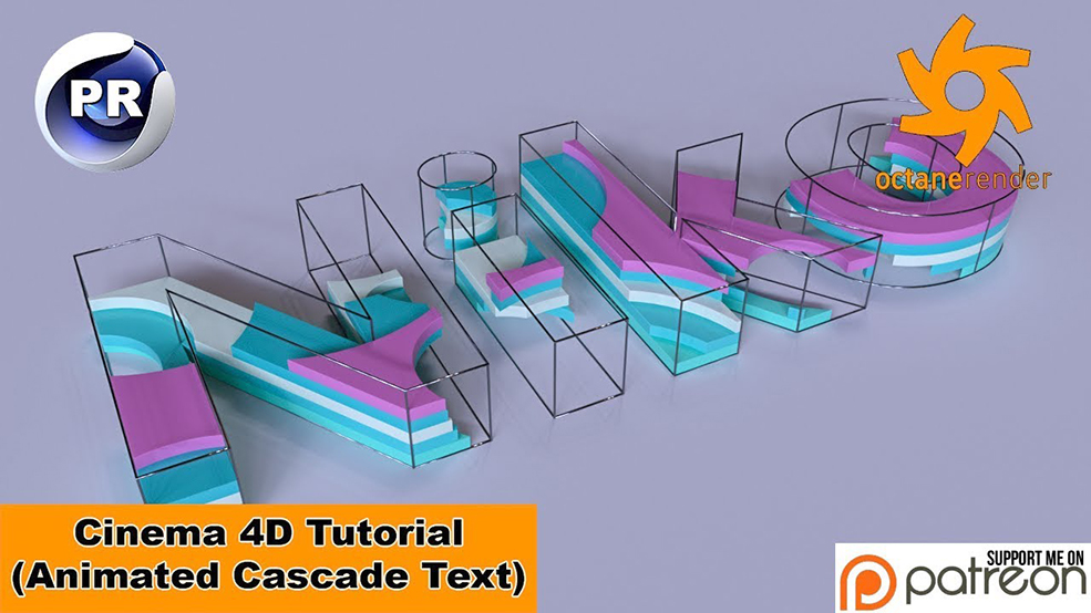 C4D文字层叠动画教程 Animated Cascade Text (Cinema 4D Tutorial)
