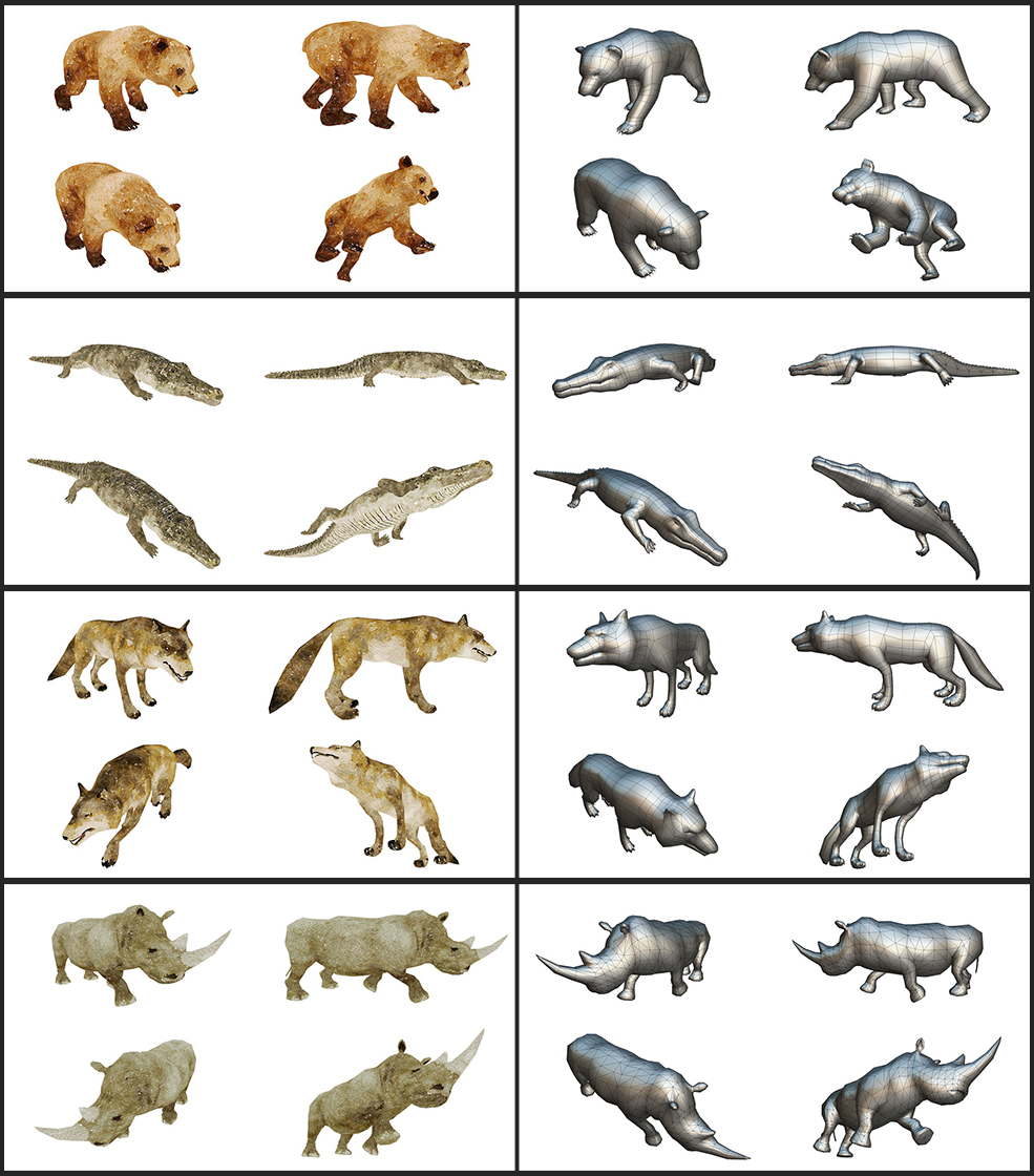 10个非洲动画低多边形3D模型 Africa Animal Illustration Animated Part 1 - C4D之家 - 未命名-1.jpg