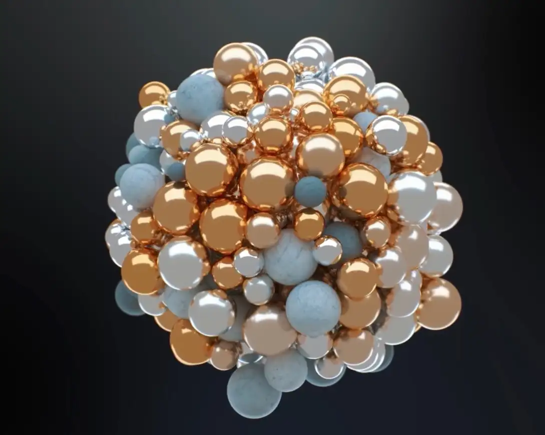 C4D Octane渲染圆球汇聚动画教程 Cinema 4D Abstract Spheres