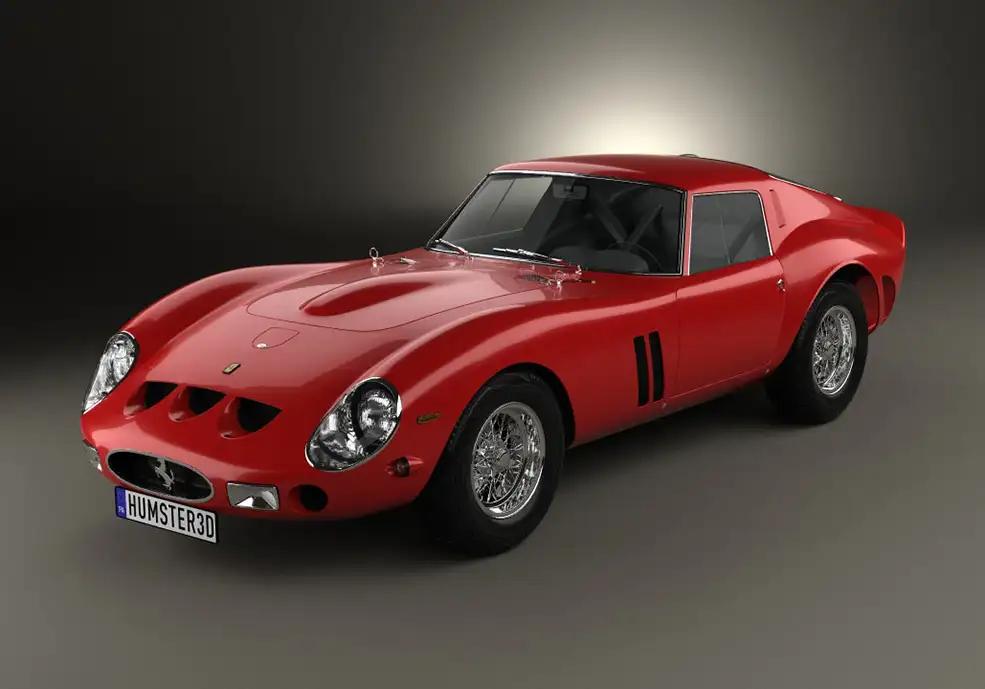 法拉利250 GTO型跑车C4D模型 Ferrari 250 GTO (Series I) 1962 3D Model