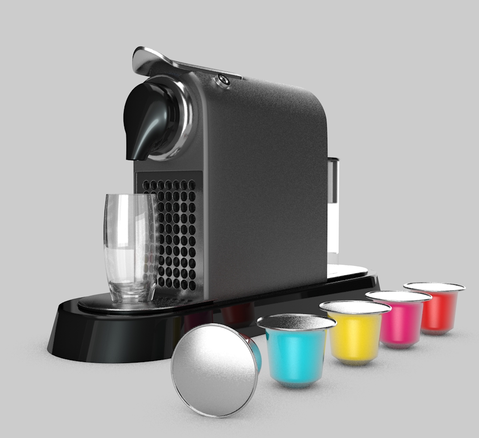 咖啡机C4D模型 Cinema 4D 3D Coffee Machine Model