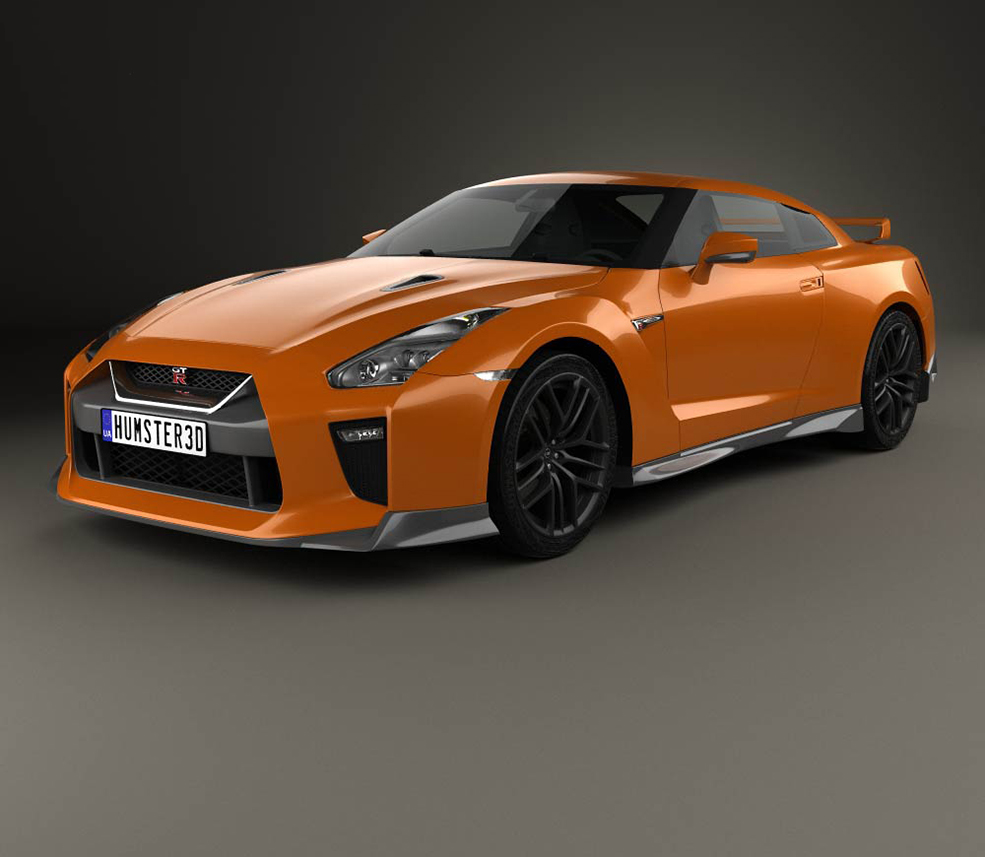 日产GTR跑车C4D模型 Nissan GT-R (R35) 2013 3D Model
