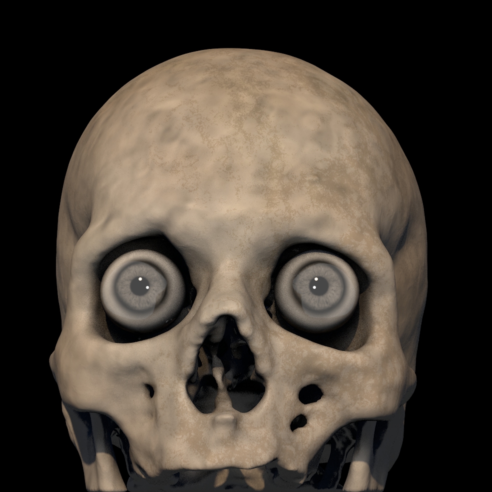 C4D Arnold骷髅头幽灵头像模型 Cinema 4D 3D Spooky Skull Model - C4D之家 - Cinema-4D-Physical-Version.jpg