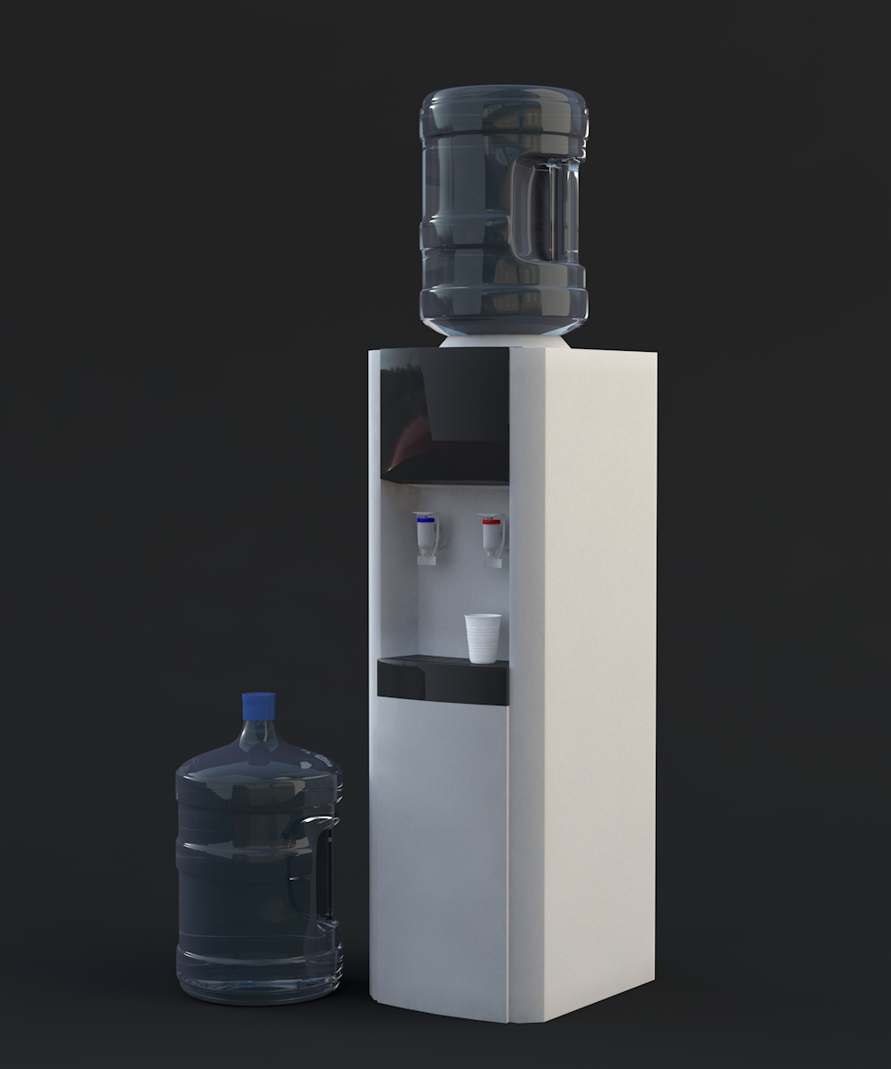 饮水机C4D模型 Water Cooler - C4D之家 - huazhuangpin.jpg