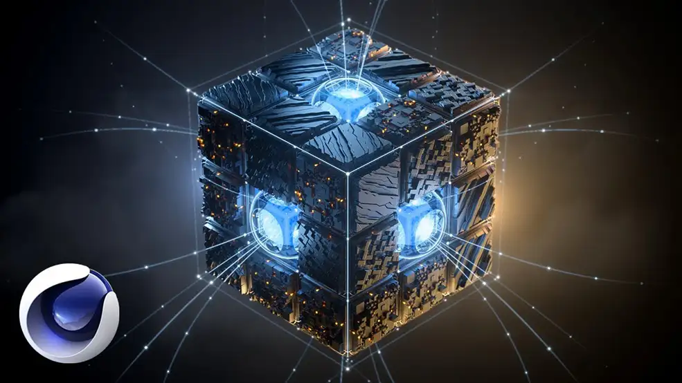 C4D Redshift Render渲染科幻发光立方体教程 - C4D之家 - maxresdefault.jpg