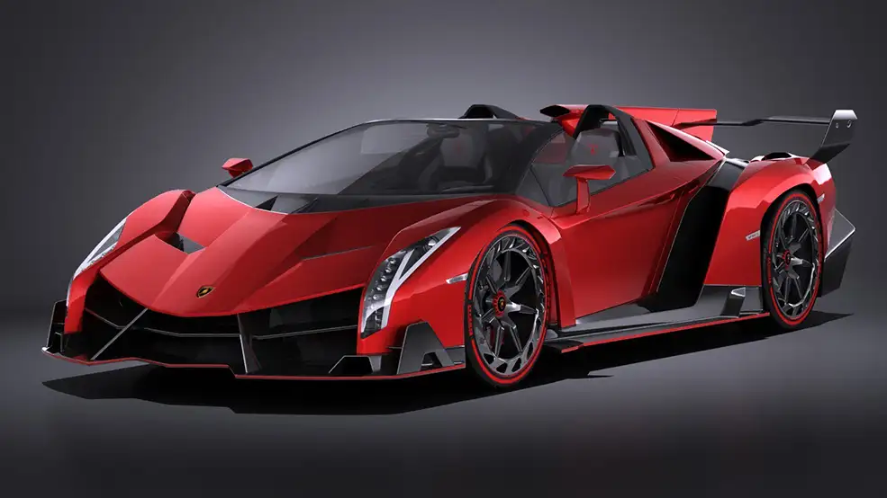 兰博基尼Veneno敞篷跑车C4D模型 Lamborghini Veneno Roadster 2014 3D Model