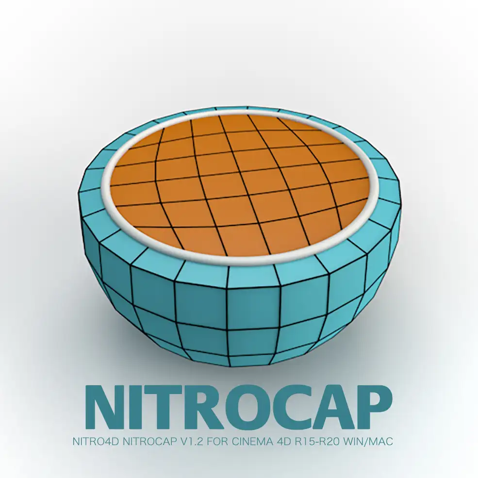C4D模型封口插件 Nitro4D NitroCap v1.2 For Cinema 4D R15-R20 Win/Mac