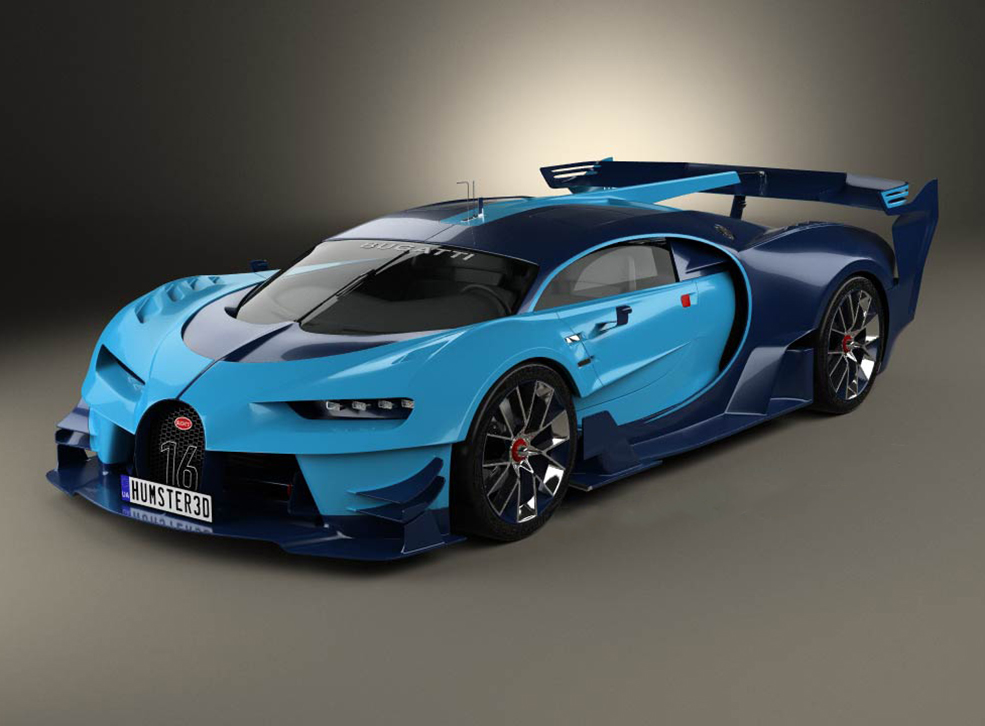 2015款布加迪概念车C4D模型 Bugatti Vision Gran Turismo 2015 3D Model
