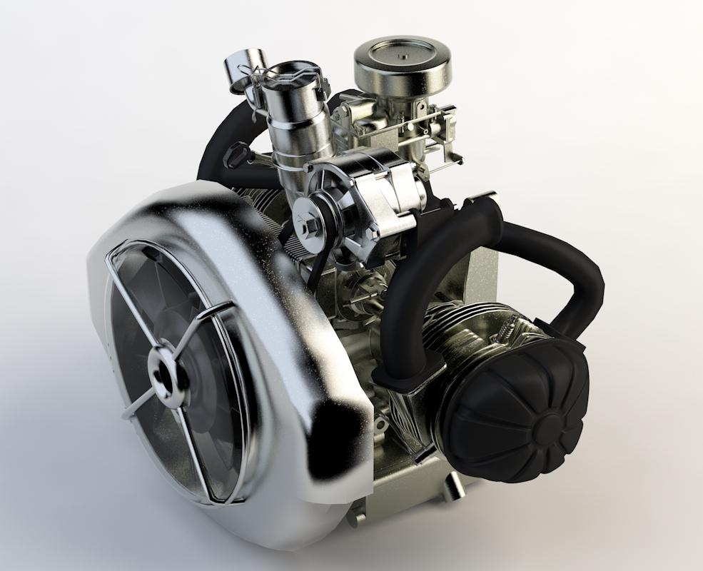 汽车发动机机械零件C4D模型 Machine parts - C4D之家 - fadongji.jpg