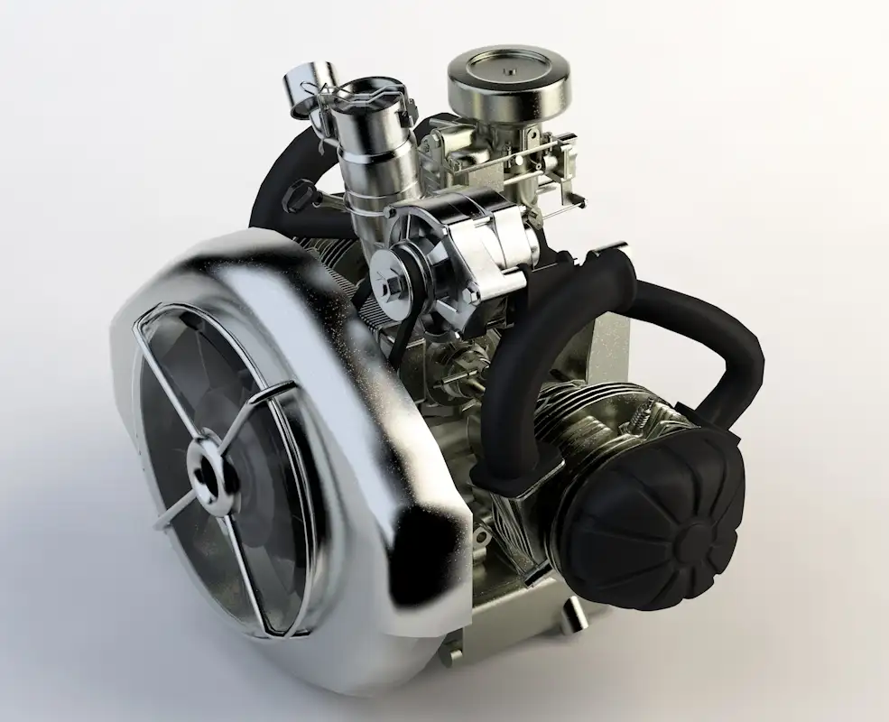 汽车发动机机械零件C4D模型 Machine parts - C4D之家 - fadongji.jpg