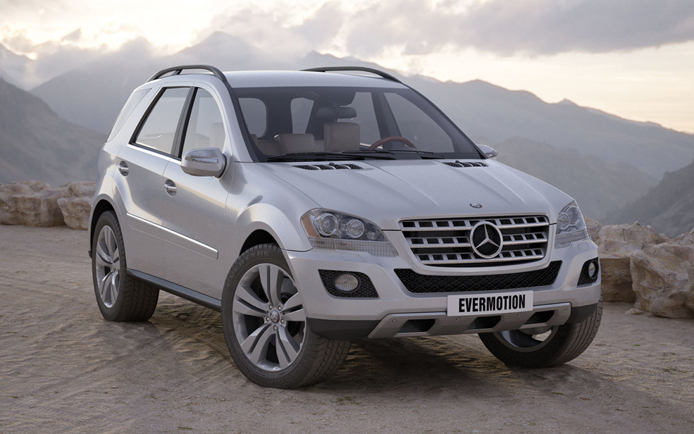 梅赛德斯-奔驰ML汽车C4D模型 Mercedes-Benz ML 500 3D Model