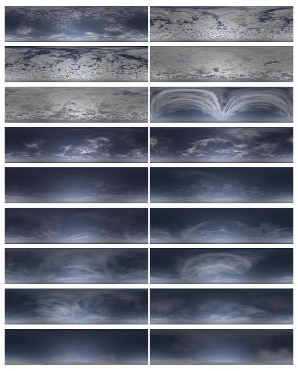 92个天空云层高动态贴图素材 HDR Clouds With Masks - C4D之家 - simon-chapman-contactsheet-001.jpg