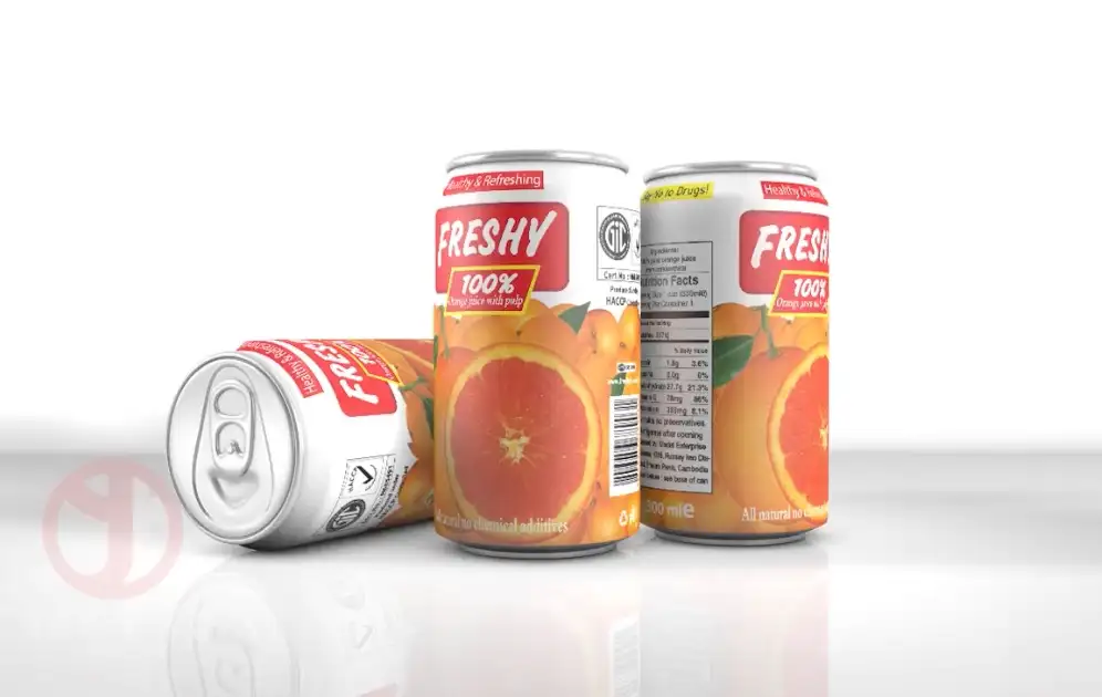 C4D R20橙汁易拉罐建模渲染教程 How to Modeling 3D Bottler ( Freshy Orange Juice)