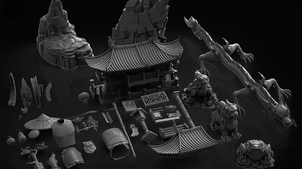 中国古代建筑人物服饰龙狮蛤蟆游戏3D模型(OBJ/ZBP/ZTL格式) - C4D之家 - big_0a06ee77de.jpg
