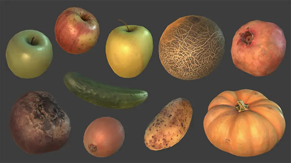 水果蔬菜3D模型 Cubebrush – Photoreal Food