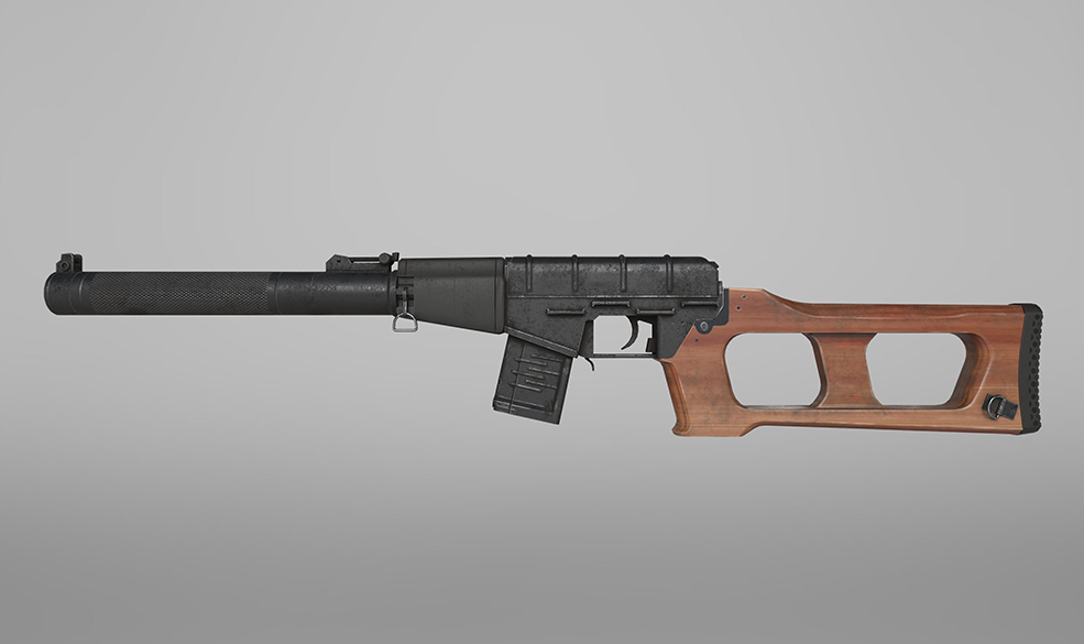 微声狙击步枪 (VSS Vintorez)C4D模型