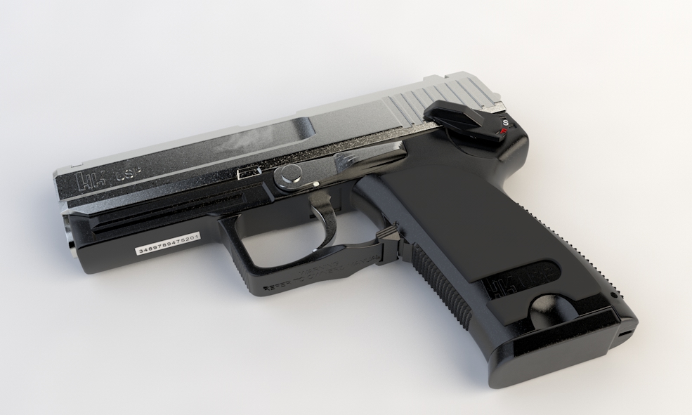 手枪(Heckler & Koch USP)C4D模型