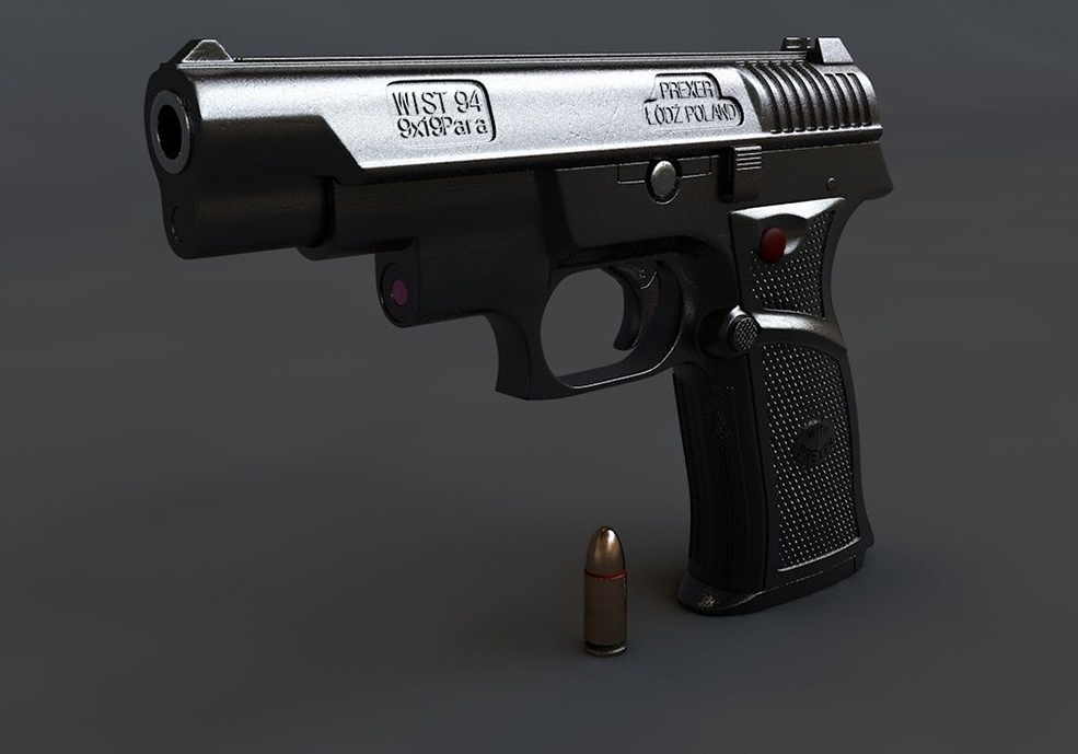 波兰半自动手枪(Prexer WIST-94)C4D模型