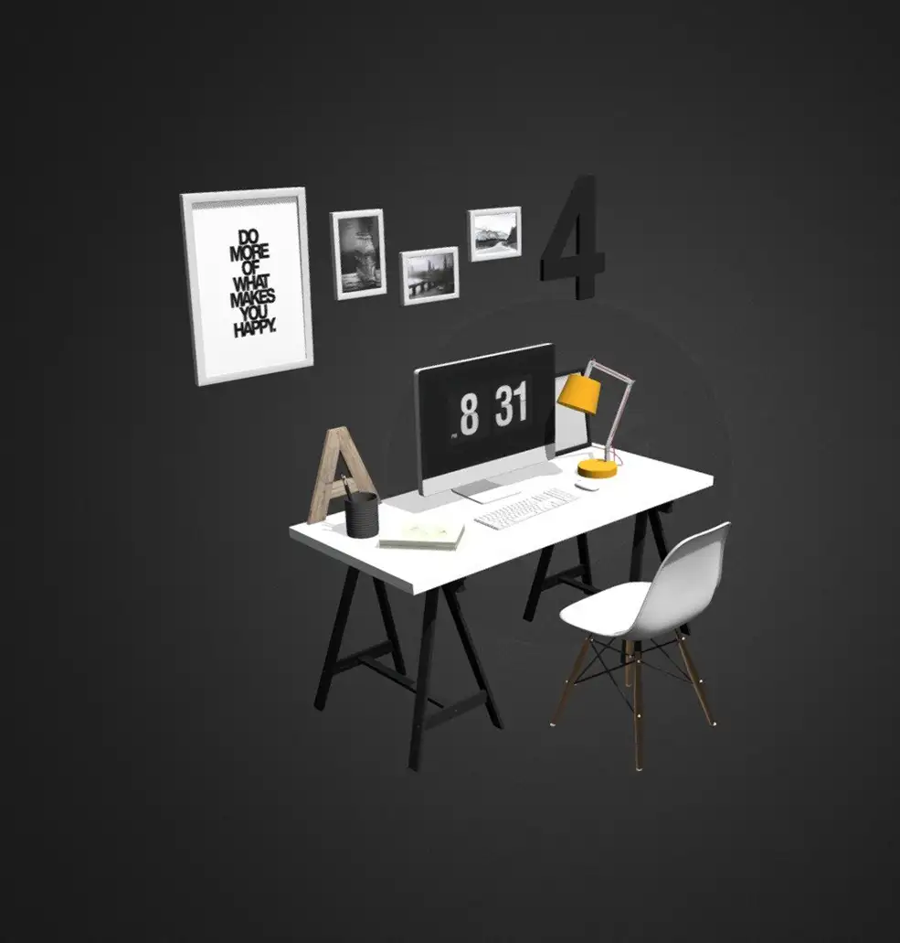 时尚办公桌C4D模型 Office Set - C4D之家 - c6be233132594085b1fd66402a08361a.jpg