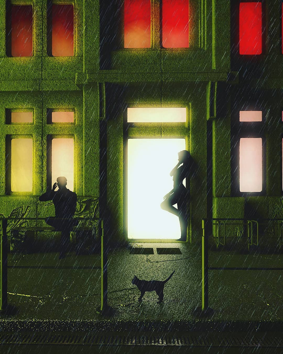 夜幕下的红灯区C4D创意工程 CRISP CABARDOUCHE