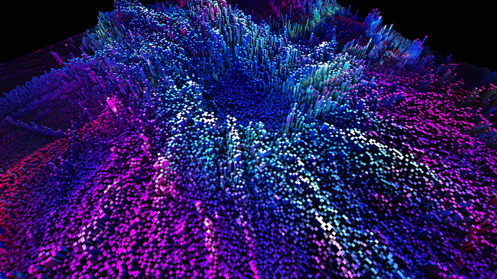 C4D毛发像素图形场景工程 Cinema 4D Create Futuristic Wallpaper