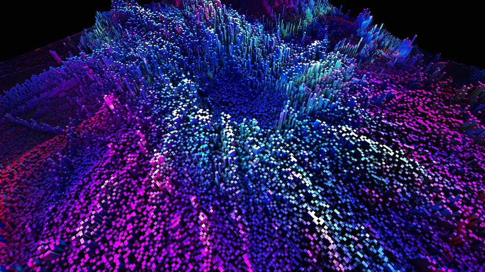 C4D毛发像素图形场景工程 Cinema 4D Create Futuristic Wallpaper