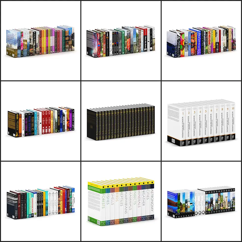 25套书房书籍C4D模型 Book - C4D之家 - 未命名-1.jpg