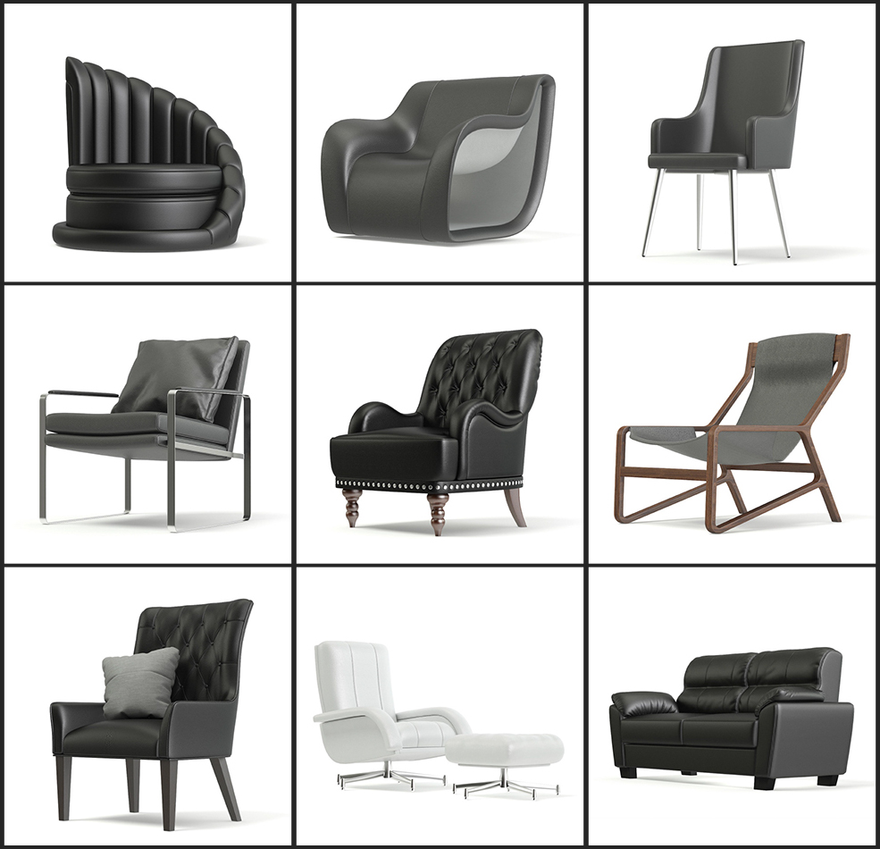 32套时尚家具模型：椅子 沙发 桌子C4D模型合集 - C4D之家 - 未命名-1.jpg