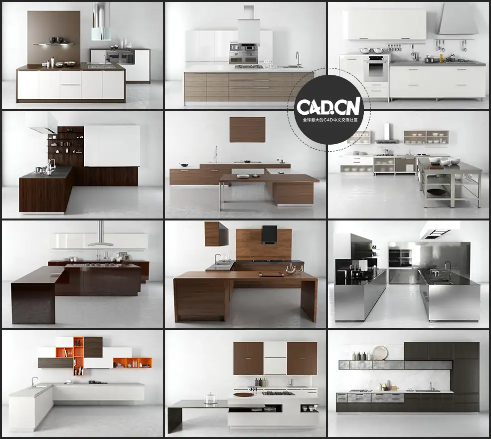 40套厨房橱柜C4D模型合集 Kitchen cabinet - C4D之家 - 未命名-1.jpg