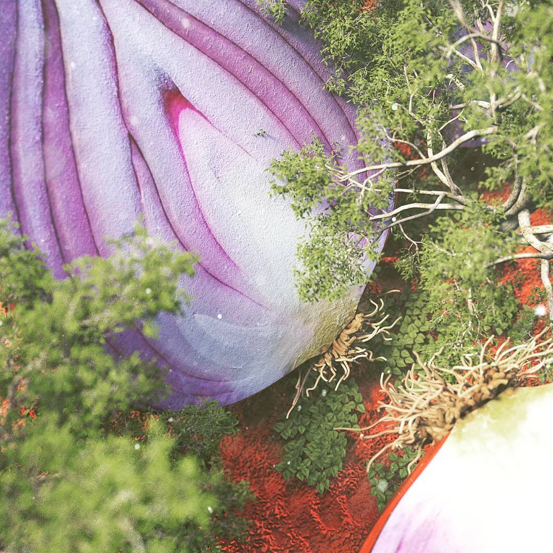 C4D树丛中切开的洋葱创意工程 PRESOUP PICTURE