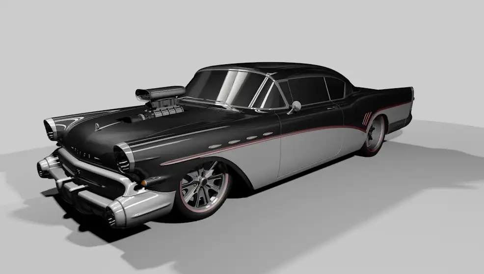 别克老爷车(Buick Roadmaster 1957)C4D模型