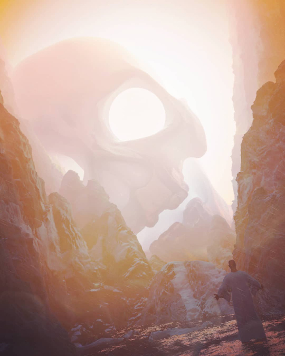 C4D骷髅山谷科幻场景工程 PEEKABOO