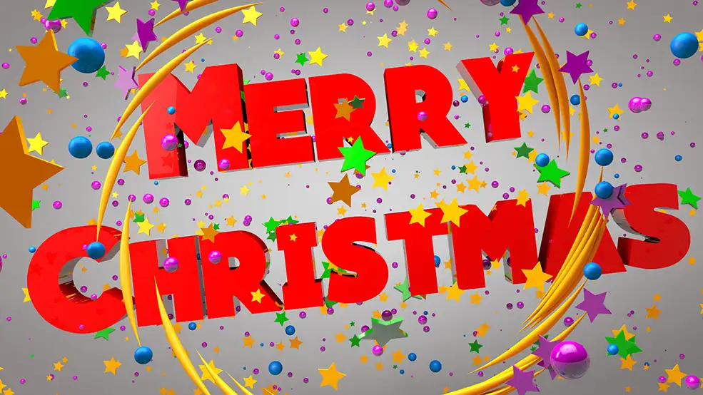 圣诞节快乐文字动画C4D工程文件 Merry Christmas Graphics Cinema 4D Motion Graphics