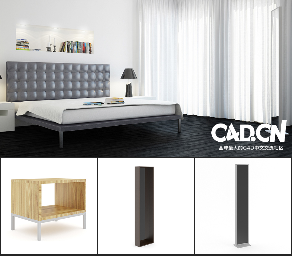30套卧室家具C4D模型合集 Bedroom furniture