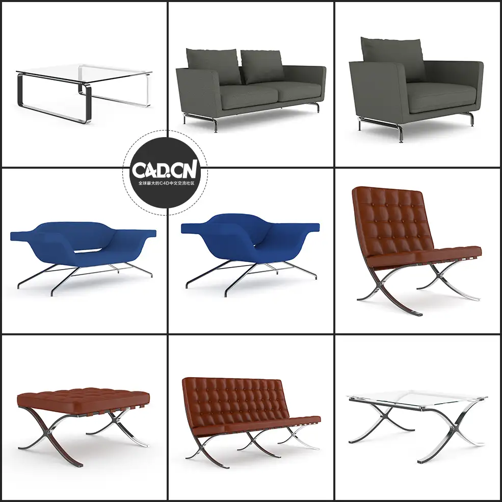 45套现代办公家具C4D模型合集 Office furniture - C4D之家 - 未命名-2.jpg
