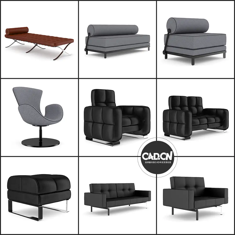 45套现代办公家具C4D模型合集 Office furniture - C4D之家 - 未命名-3.jpg