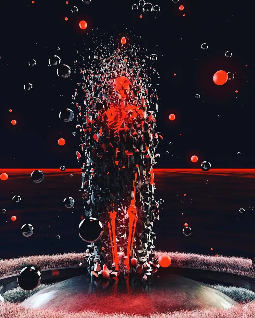 C4D人物分解特效创意工程 ACID REFLUX