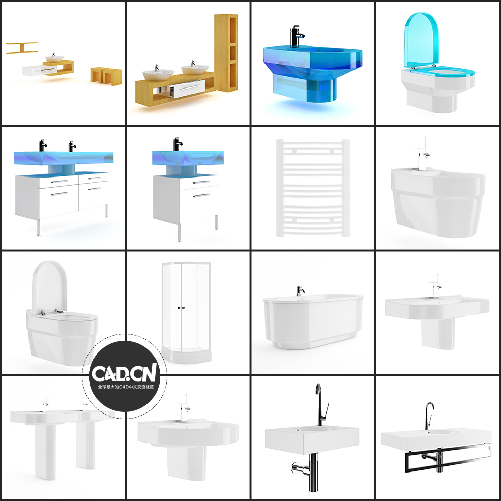 70套浴室配套C4D模型合集 Bathrooms - C4D之家 - 未命名-2.jpg