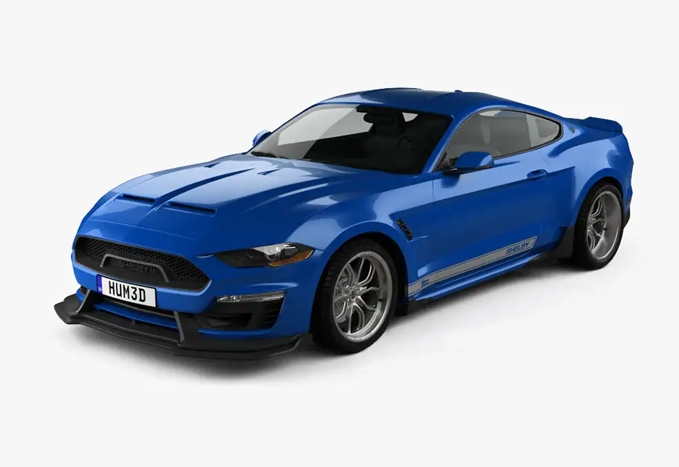 2018款福特野马跑车C4D模型 FORD MUSTANG SHELBY SUPER SNAKE COUPE 2018 3D MODEL