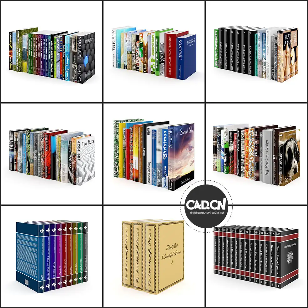 25套书本报纸C4D模型合集 Books - C4D之家 - 未命名-1.jpg