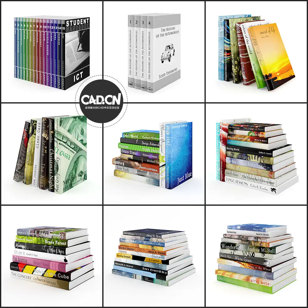 25套书本报纸C4D模型合集 Books - C4D之家 - 未命名-2.jpg