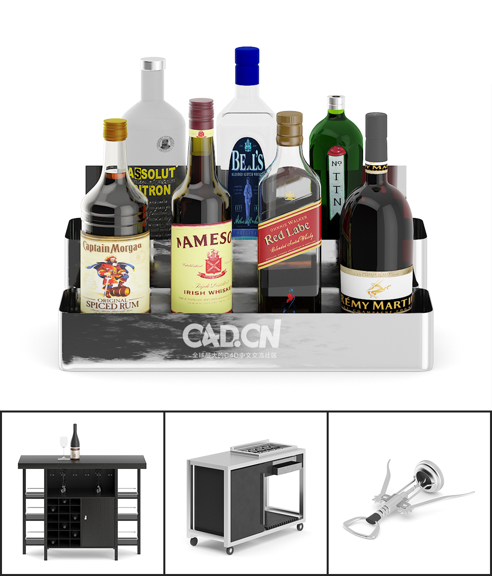 31套C4D酒吧设备模型合集 BAR EQUIPMENT